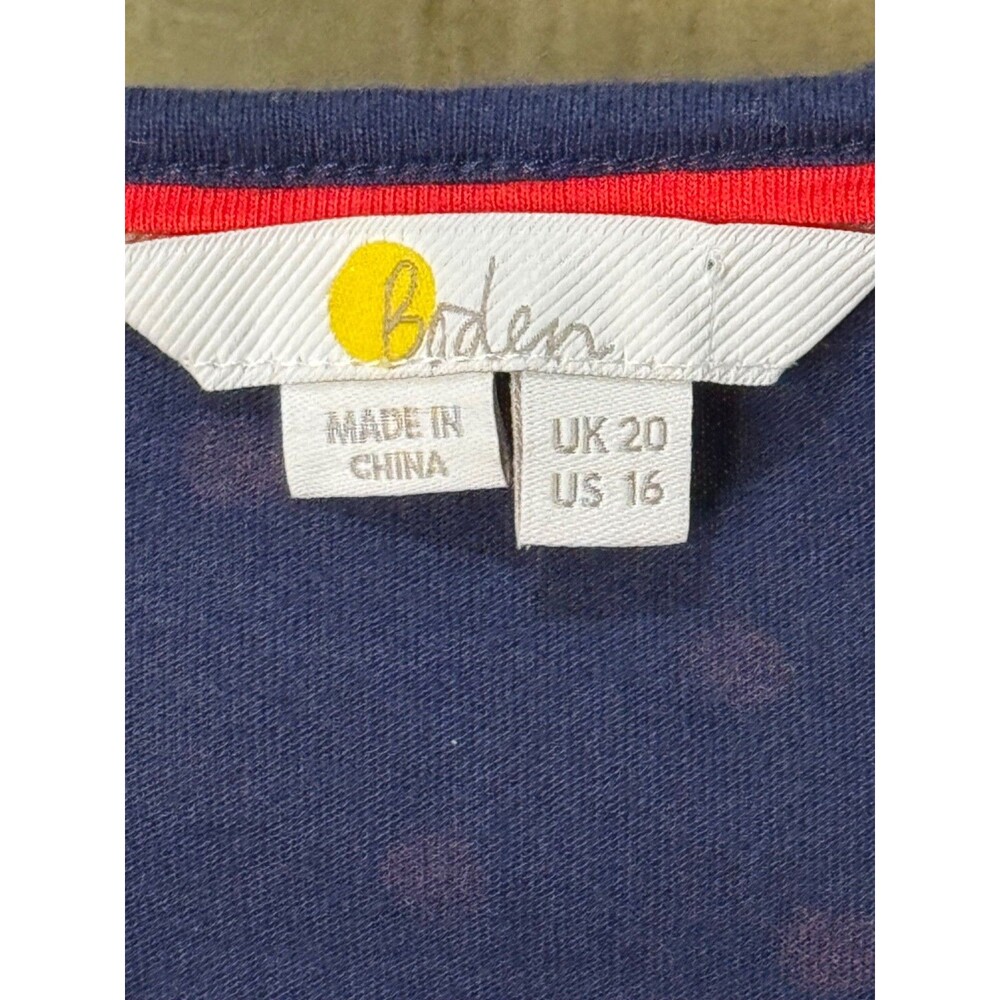 Boden Top Womens Size 16 Polka Dot Stretch Casual Shirt Cotton Modal - Picture 6 of 6